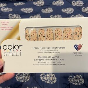 Color Street cream Nail Strips with colored speckles